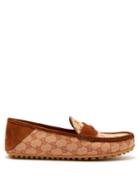 Matchesfashion.com Gucci - Kanye Gg Supreme Loafers - Mens - Brown