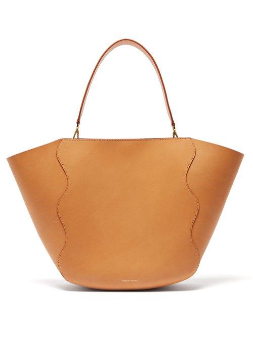 Matchesfashion.com Mansur Gavriel - Ocean Pink Lined Leather Tote Bag - Womens - Brown Multi