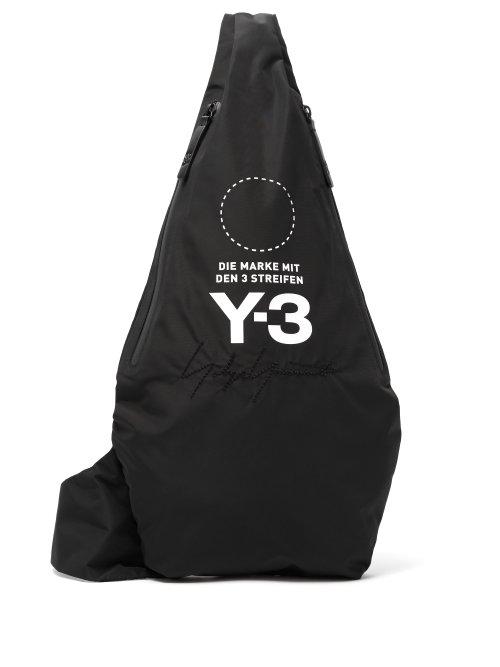 Matchesfashion.com Y-3 - Yohji Signature Nylon Cross Body Bag - Mens - Black