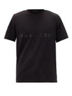 Matchesfashion.com Moncler - Split-logo Cotton-jersey T-shirt - Mens - Black