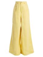 Matchesfashion.com Martine Rose - Wide Leg Jeans - Womens - Light Yellow