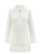 Matchesfashion.com Three Graces London - Verity Broderie-anglaise Mini Dress - Womens - White