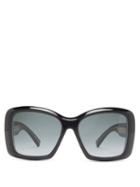 Matchesfashion.com Givenchy - Oversized Rectangle Acetate Sunglasses - Womens - Black
