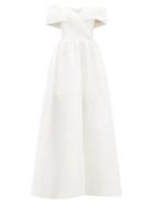 Matchesfashion.com Rasario - Off-the-shoulder Silk-taffeta Gown - Womens - White