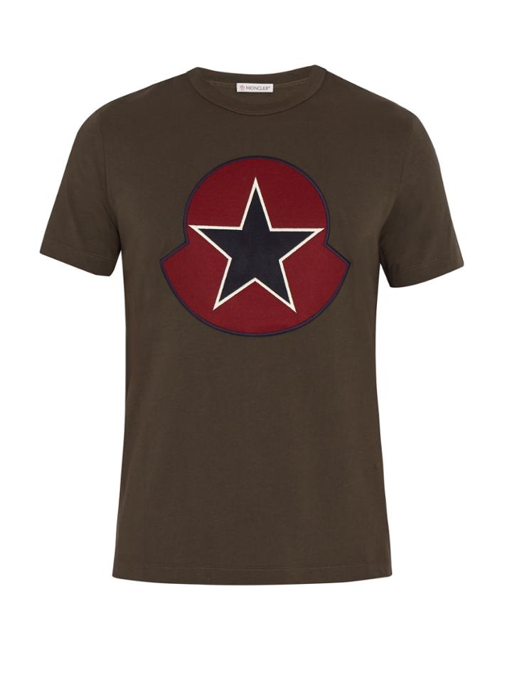 Moncler Felt-logo Cotton T-shirt
