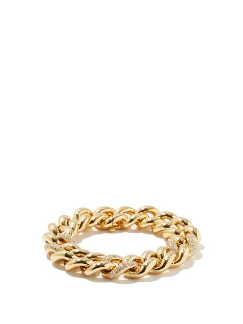 Matchesfashion.com Shay - Diamond & 18kt Gold Jumbo-link Chain Bracelet - Womens - Yellow Gold