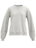 Matchesfashion.com Ganni - Software Recycled Cotton-blend Sweatshirt - Womens - Light Grey