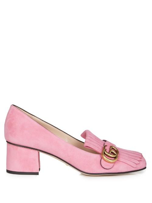 Gucci Marmont Fringed Suede Loafers