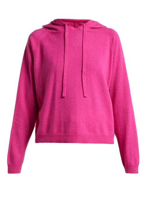 Matchesfashion.com Allude - Wool Blend Hooded Sweatshirt - Womens - Fuchsia