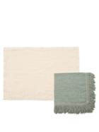 Matchesfashion.com Once Milano - Set Of Four Linen Napkins And Placemats - Cream Multi