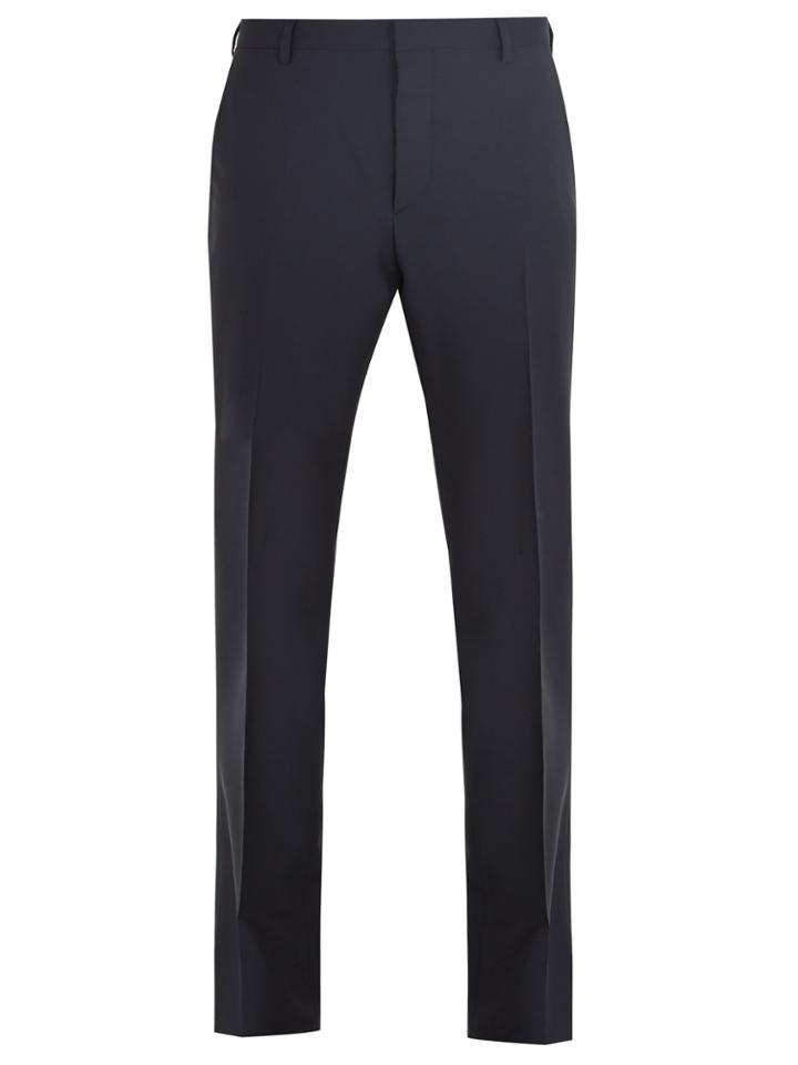 Prada Mid-rise Straight-leg Wool-blend Trousers