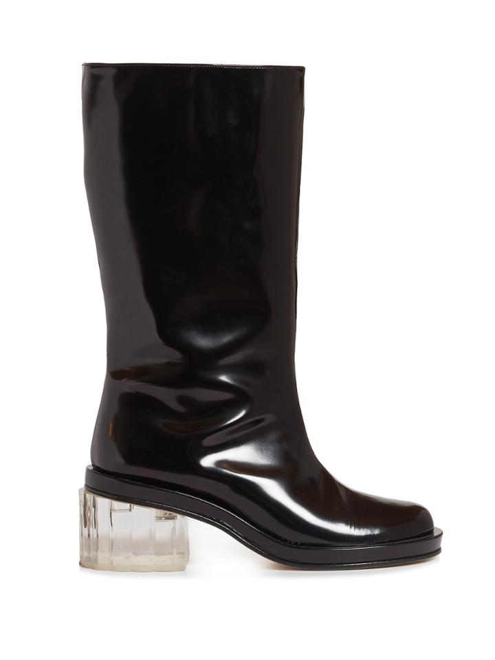 Simone Rocha Perspex-heel Leather Boots