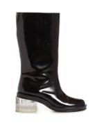 Simone Rocha Perspex-heel Leather Boots