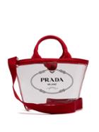 Matchesfashion.com Prada - Logo Print Clear Pvc Tote - Womens - Red