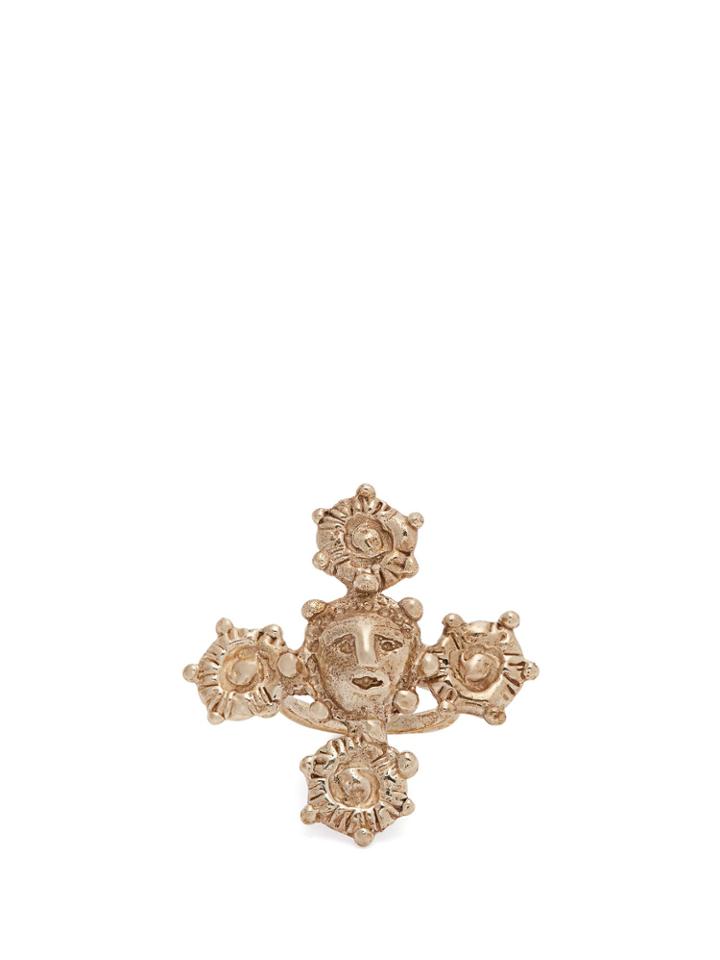 Joanne Burke Lady Flower Chain Face Ring