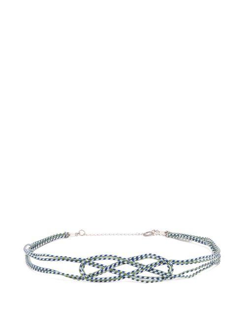 Matchesfashion.com Thierry Colson - Knotted Belt - Womens - Blue