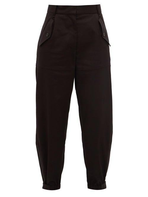 Matchesfashion.com Nili Lotan - Arliss Gabardine Cargo Trousers - Womens - Black