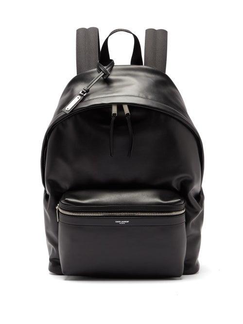 Matchesfashion.com Saint Laurent - City Leather Backpack - Mens - Black