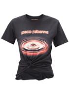 Matchesfashion.com Paco Rabanne - Drip Logo-print Gathered Cotton T-shirt - Womens - Black