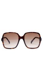 Matchesfashion.com Givenchy - Oversized Square Frame Acetate Sunglasses - Womens - Tortoiseshell