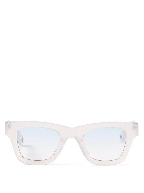 Jacquemus - Square-frame Acetate Sunglasses - Womens - Light Blue