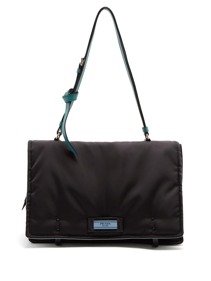 Prada Leather-trimmed Nylon Tote Bag