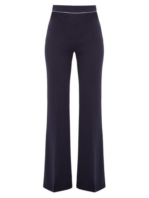 Matchesfashion.com Max Mara Studio - Panfilo Trousers - Womens - Navy