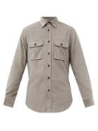 Brioni - Patch-pocket Sea Island-cotton Needlecord Shirt - Mens - Grey