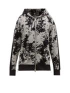 Matchesfashion.com Balmain - Devor Splatter Zip Through Hooded Sweatshirt - Mens - Black