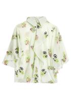 Marco De Vincenzo Sangallo Floral-embroidered Silk Blouse