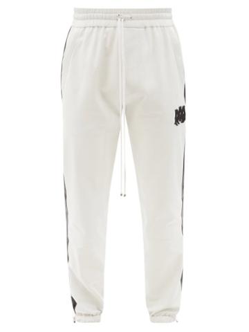 Matchesfashion.com Amiri - M.a. Logo-appliqu Plong-leather Track Pants - Mens - White