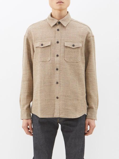 Visvim - Lumber Tweed Wool-blend Shirt - Mens - Light Brown