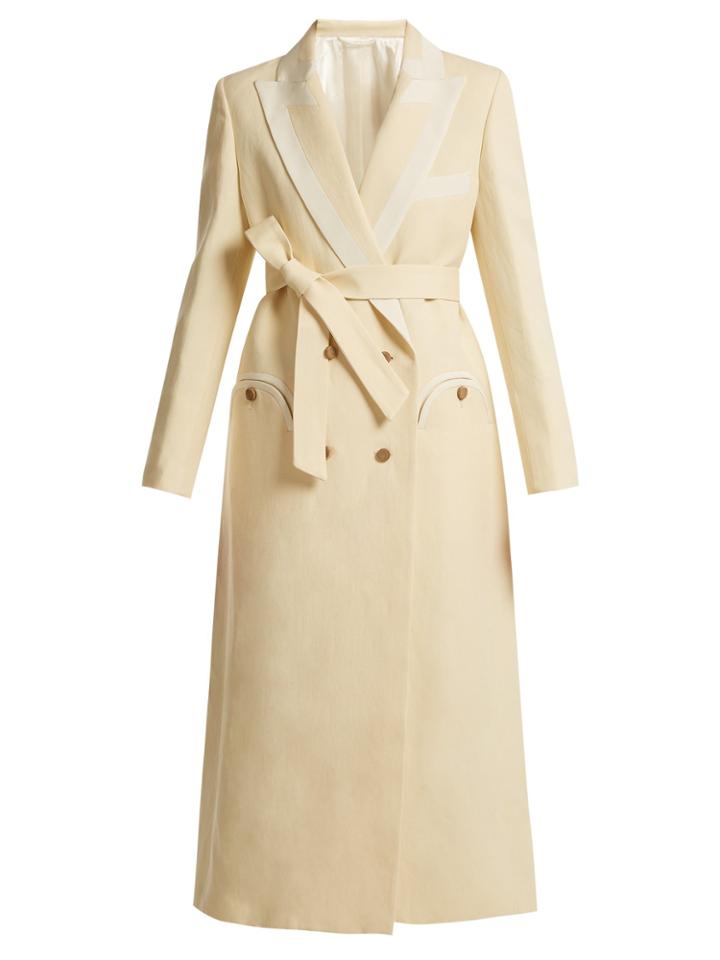 Blazé Milano Savannah Linen And Silk Blend Coat