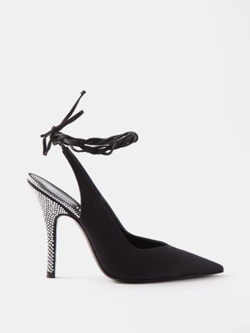 The Attico - Venus 105 Crystal-heel Pumps - Womens - Silver Black