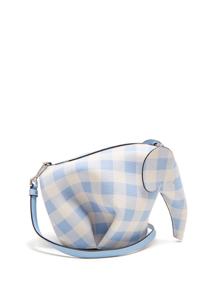 Loewe Elephant Gingham Leather Cross-body Bag