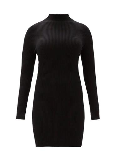 Ladies Lingerie Wolford - Rib-knitted High-neck Dress - Womens - Black