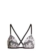 Matchesfashion.com Paolita - Posada Triangle Bikini Top - Womens - Black White