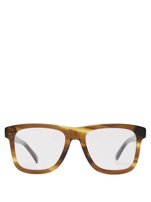 Matchesfashion.com Gucci - D Frame Acetate Glasses - Mens - Tortoiseshell