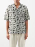 Officine Gnrale - Eren Bubble-print Cotton-poplin Shirt - Mens - Green Multi