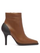 Matchesfashion.com Chlo - Tracy Leather And Rubber Ankle Boots - Womens - Khaki