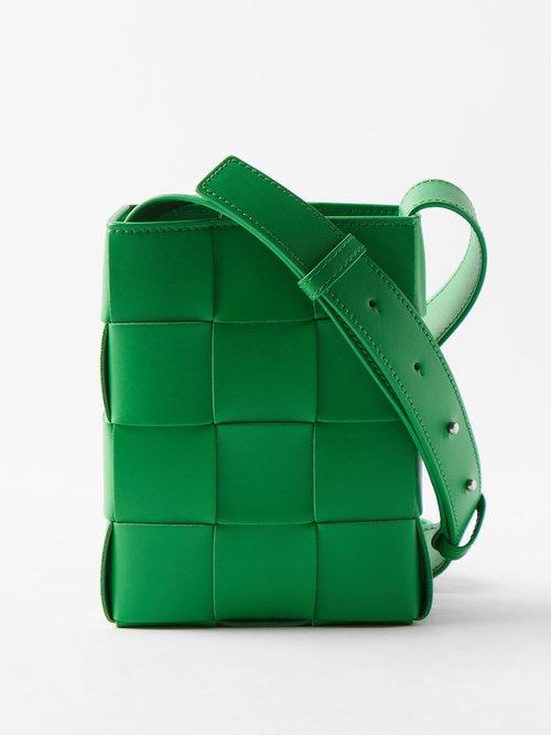 Bottega Veneta - Intrecciato-leather Cross-body Bag - Mens - Green
