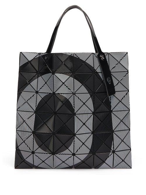 Matchesfashion.com Bao Bao Issey Miyake - Track Logo Print Pvc Tote Bag - Womens - Black Grey