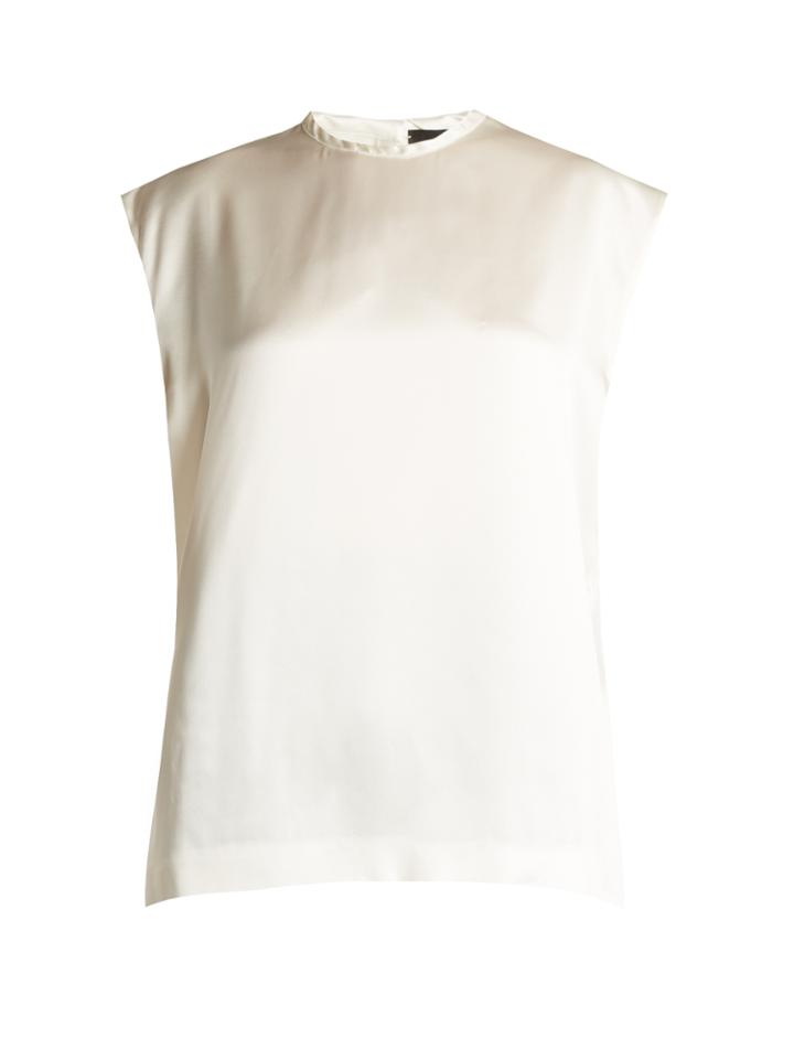 Haider Ackermann Dali High-neck Silk-satin Blouse