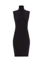Ladies Rtw Norma Kamali - Turtle Slim-fit Jersey Dress - Womens - Black