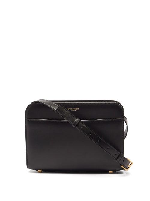 Matchesfashion.com Saint Laurent - Reversed Leather Cross-body Bag - Womens - Black