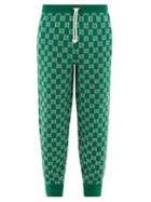 Matchesfashion.com Gucci - Gg-jacquard Wool-blend Track Pants - Mens - Green