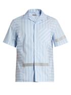 Lanvin Notch-lapel Striped Cotton Shirt