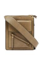 Matchesfashion.com Joseph - Mortimer Lizard Print Leather Shoulder Bag - Womens - Khaki