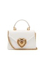 Dolce & Gabbana - Devotion Small Leather Shoulder Bag - Womens - White