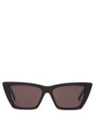 Matchesfashion.com Saint Laurent - Mica Cat-eye Acetate Sunglasses - Womens - Black